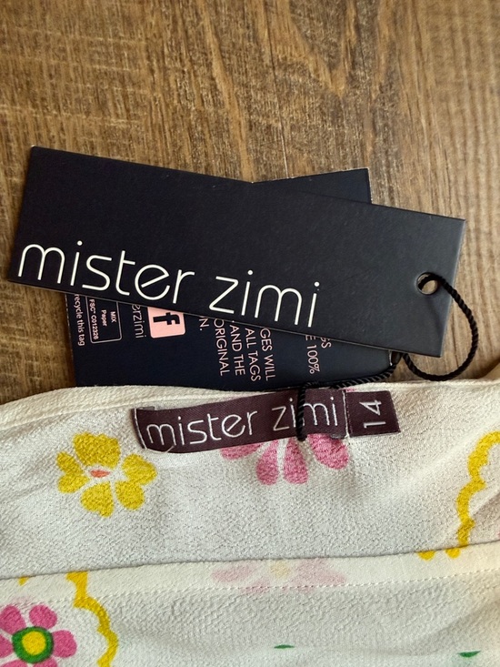 NWT Mister Zimi Women’s Sophie Dress In White Meadow Size 14 - Picture 9 of 11